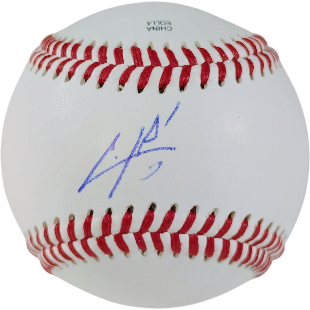 Oscar Colas Autographed Baseball Chicago White Sox Fukuoka Hawks Proof Photo COA